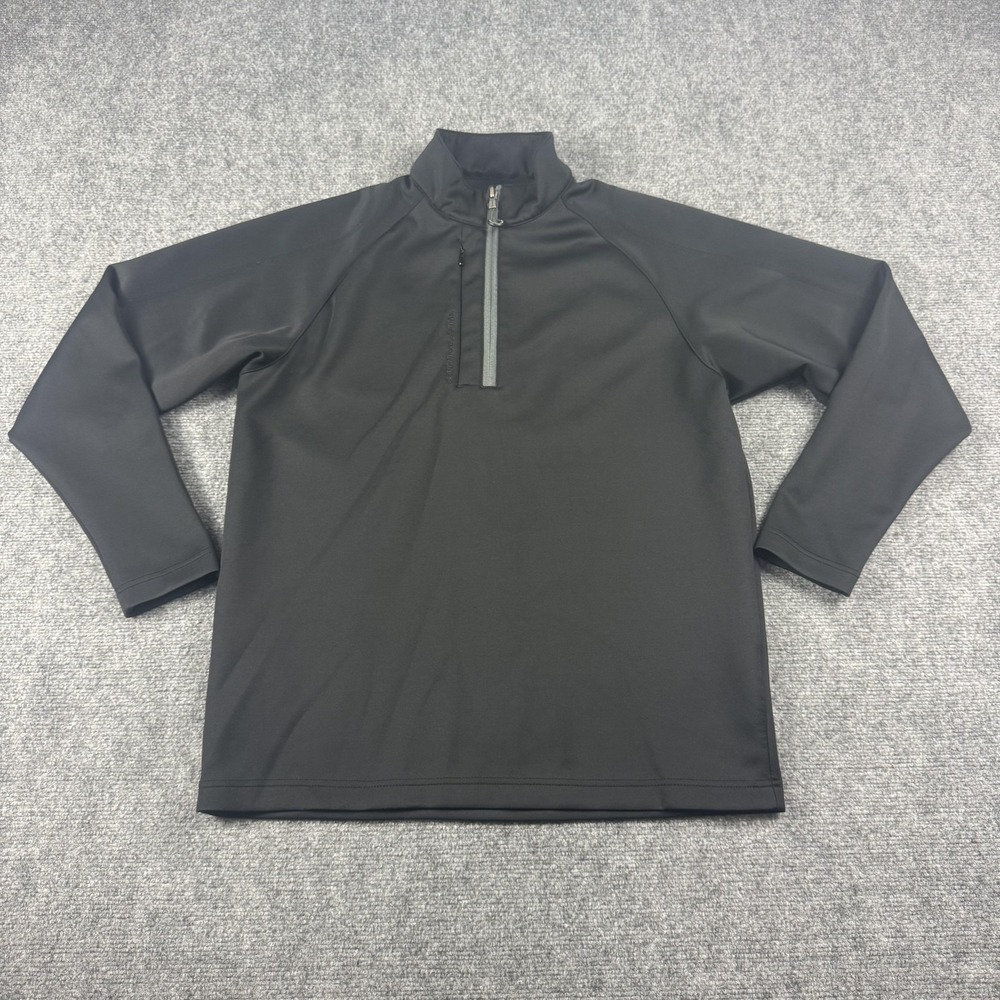 Sun Mountain Pullover Mens Medium Gray Thermal Flex‎ 1/4 Zip Golf Top Stretch